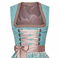 Fiona | Damen Dirndl Türkis Spitze Satin-Schürze Trachtenkleid