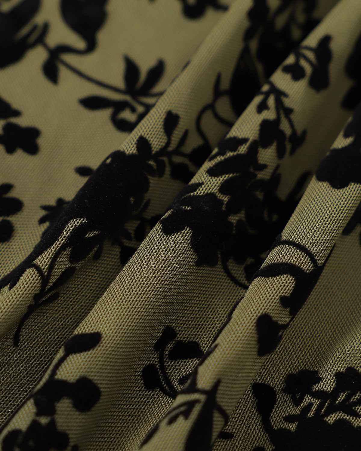 Helena | Damen Floral-Midikleid in A-Linie – Grün