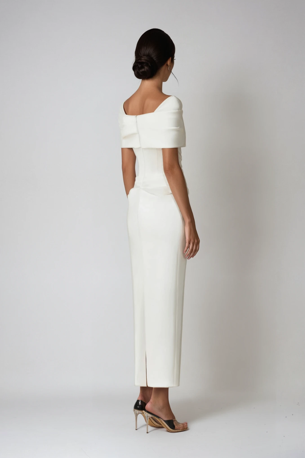 Aelinn | Damen Off-Shoulder Maxikleid figurbetont
