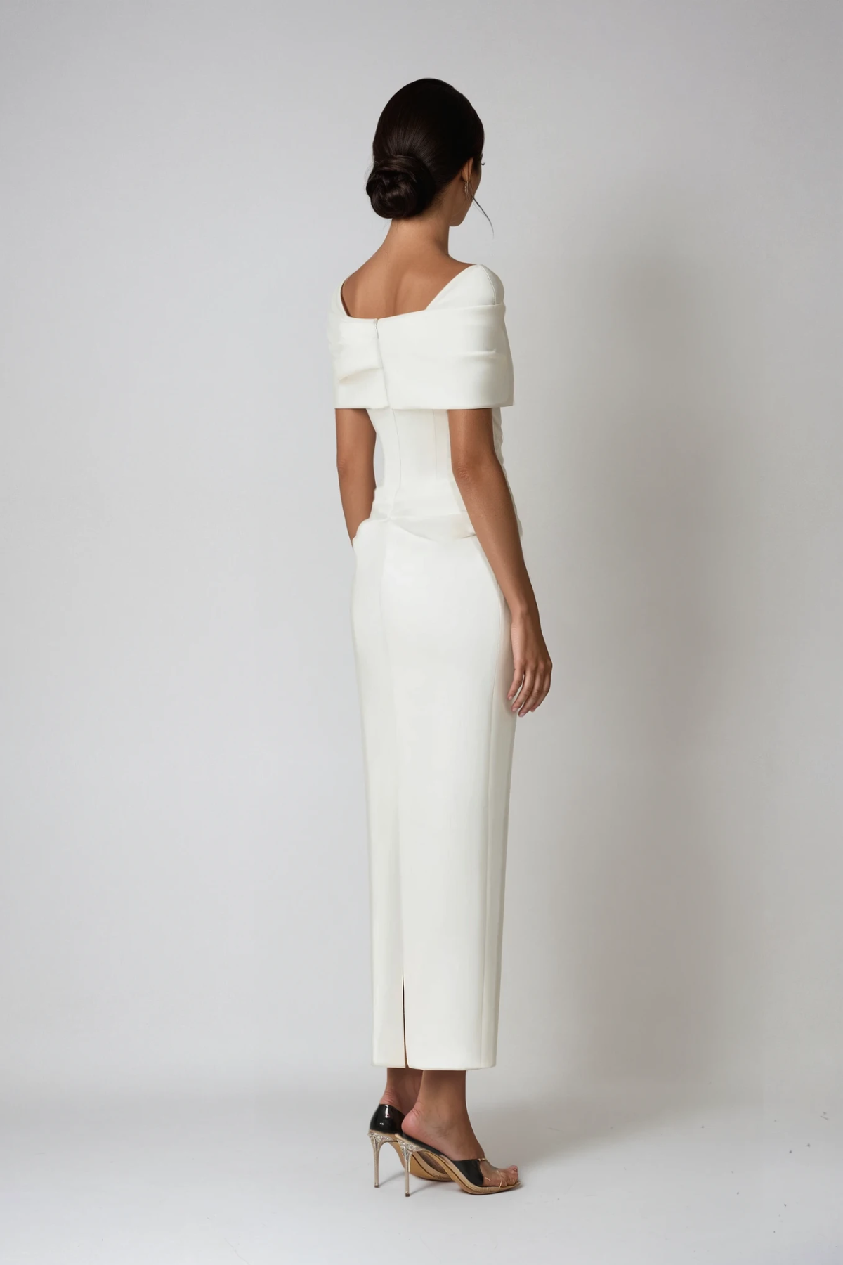 Aelinn | Damen Off-Shoulder Maxikleid figurbetont