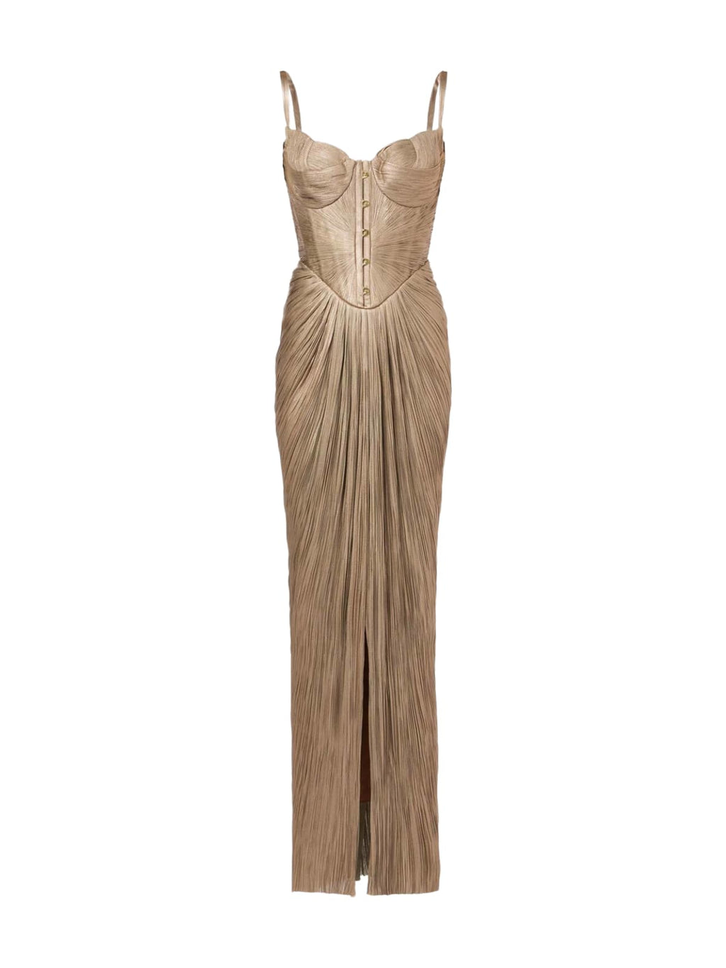 Astrid | Damen Korsett Abendkleid Maxi Plissee