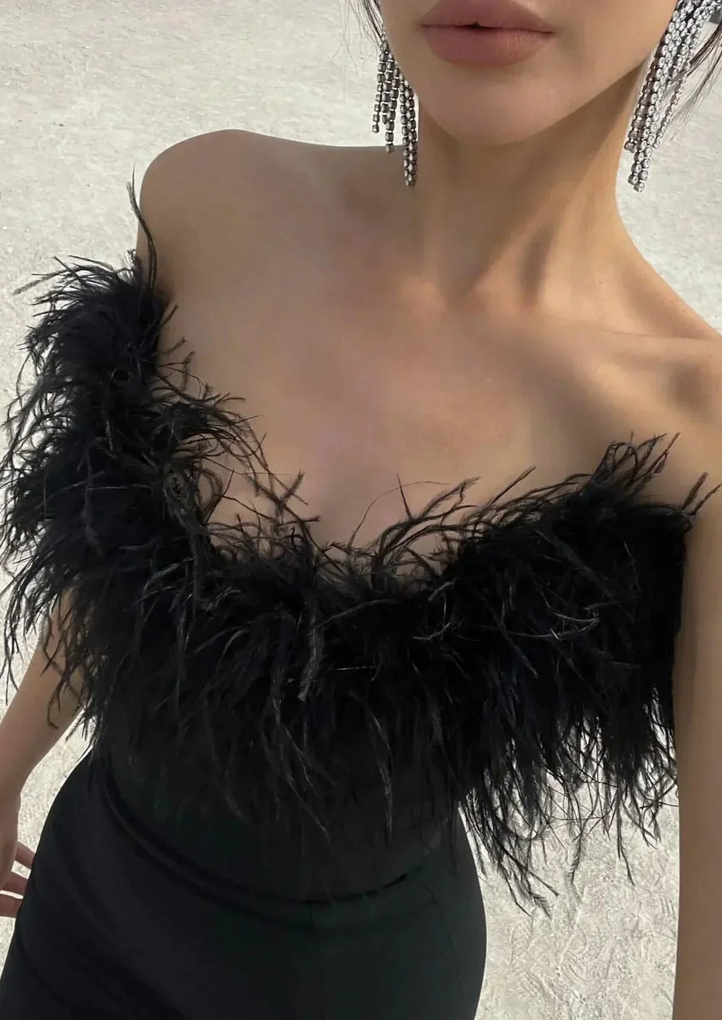 Damen Ballkleid mit Trägerlosem Schnitt und Schlichtem Mieder