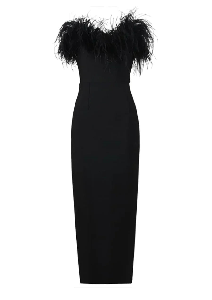Damen Ballkleid mit Trägerlosem Schnitt und Schlichtem Mieder