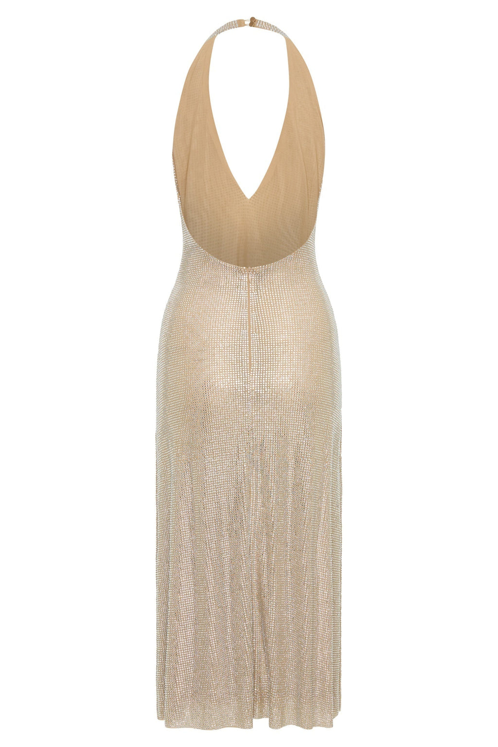 Damen Ballkleid mit Neckholder und Glänzender Verzierung