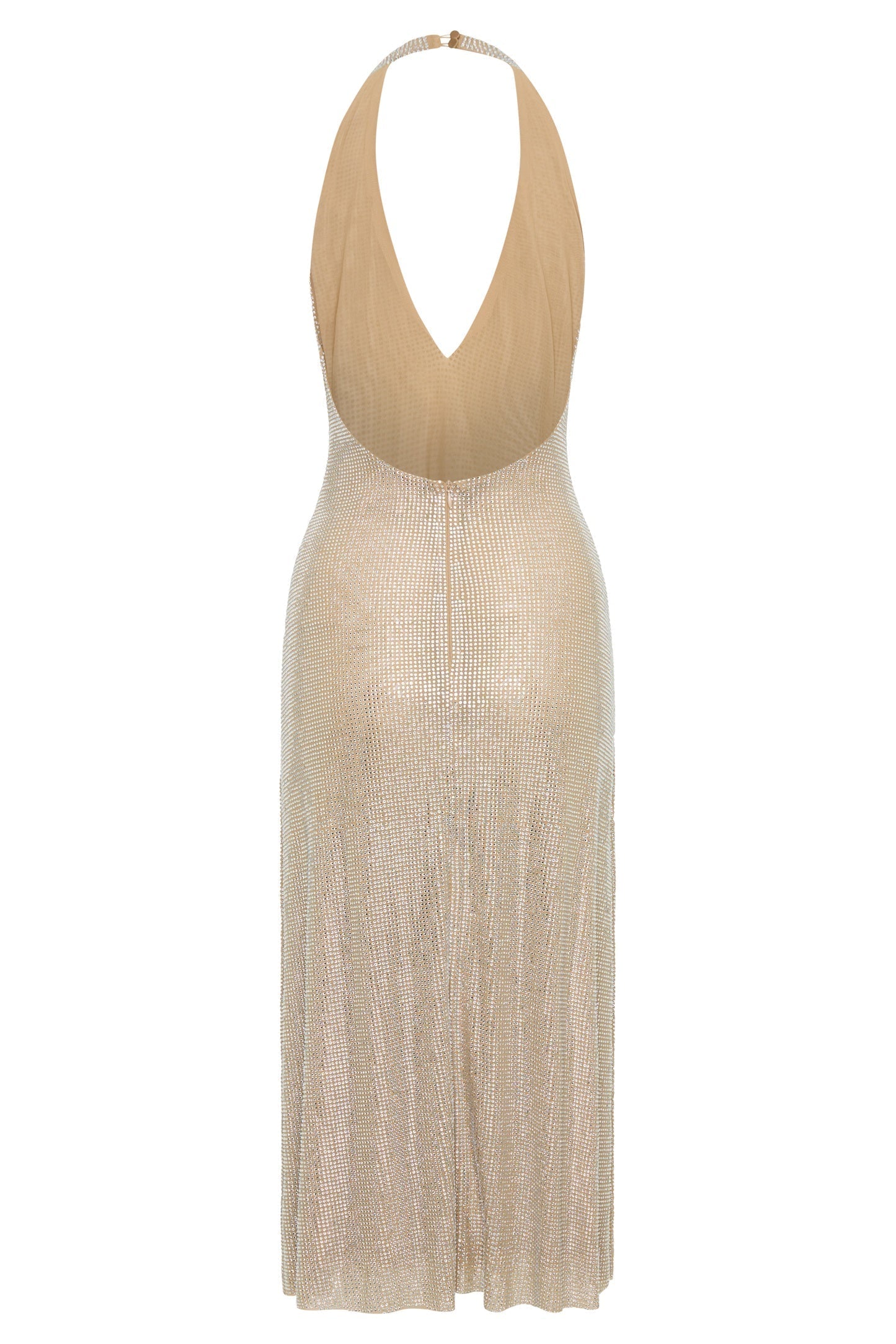 Damen Ballkleid mit Neckholder und Glänzender Verzierung