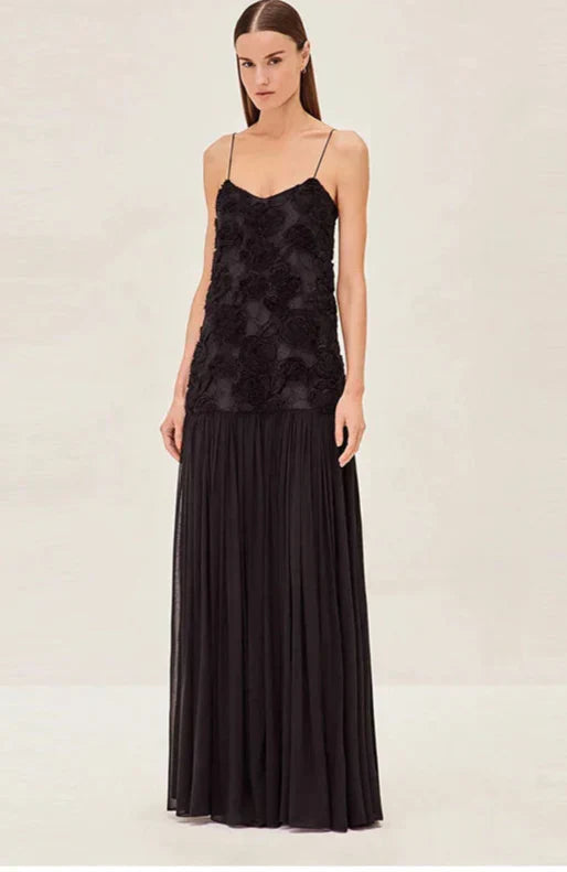 Damen Ballkleid mit Trägerloser Korsage und Fließendem Rock