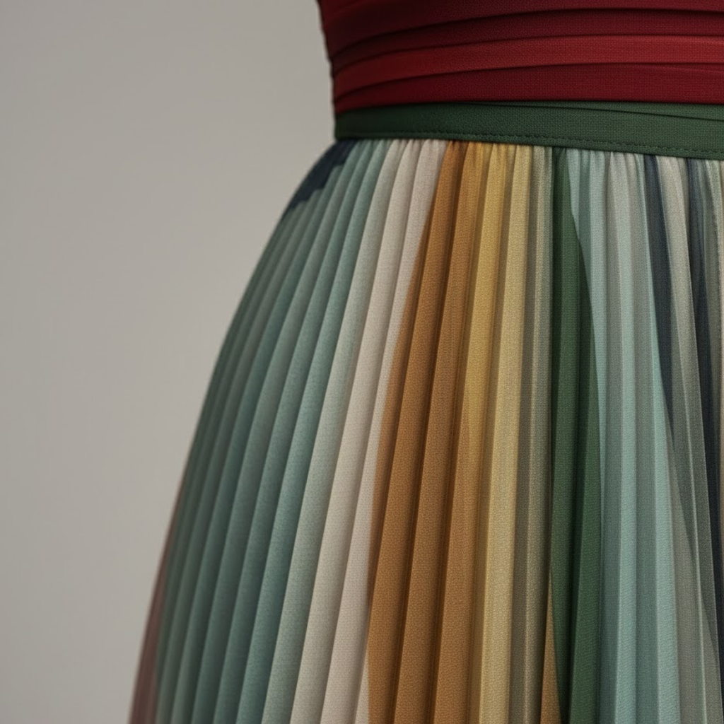 Calanthe | Damen Trägerloses Plissee Maxikleid