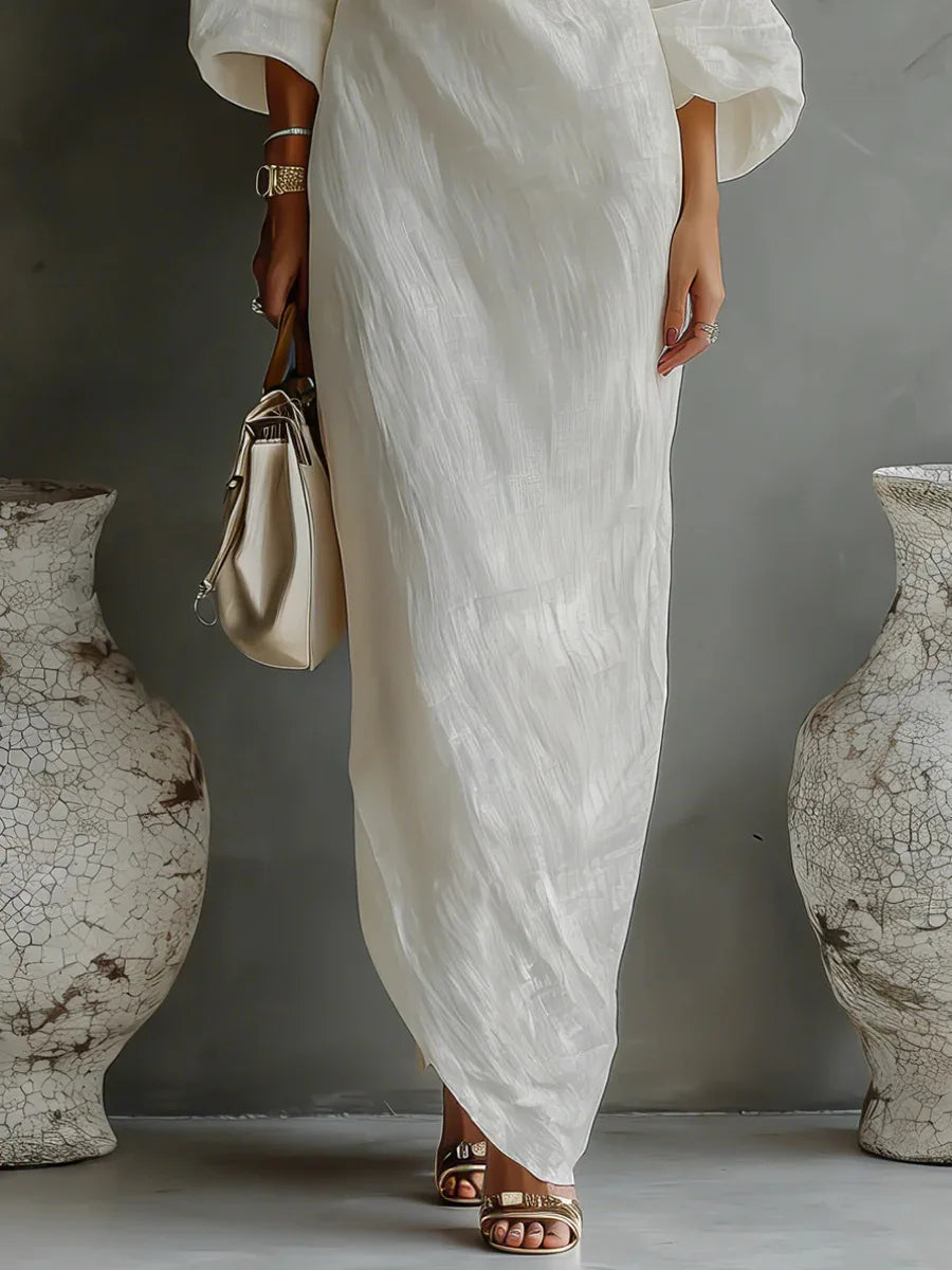 Clementine | Damen Asymmetrisches One-Shoulder Maxikleid