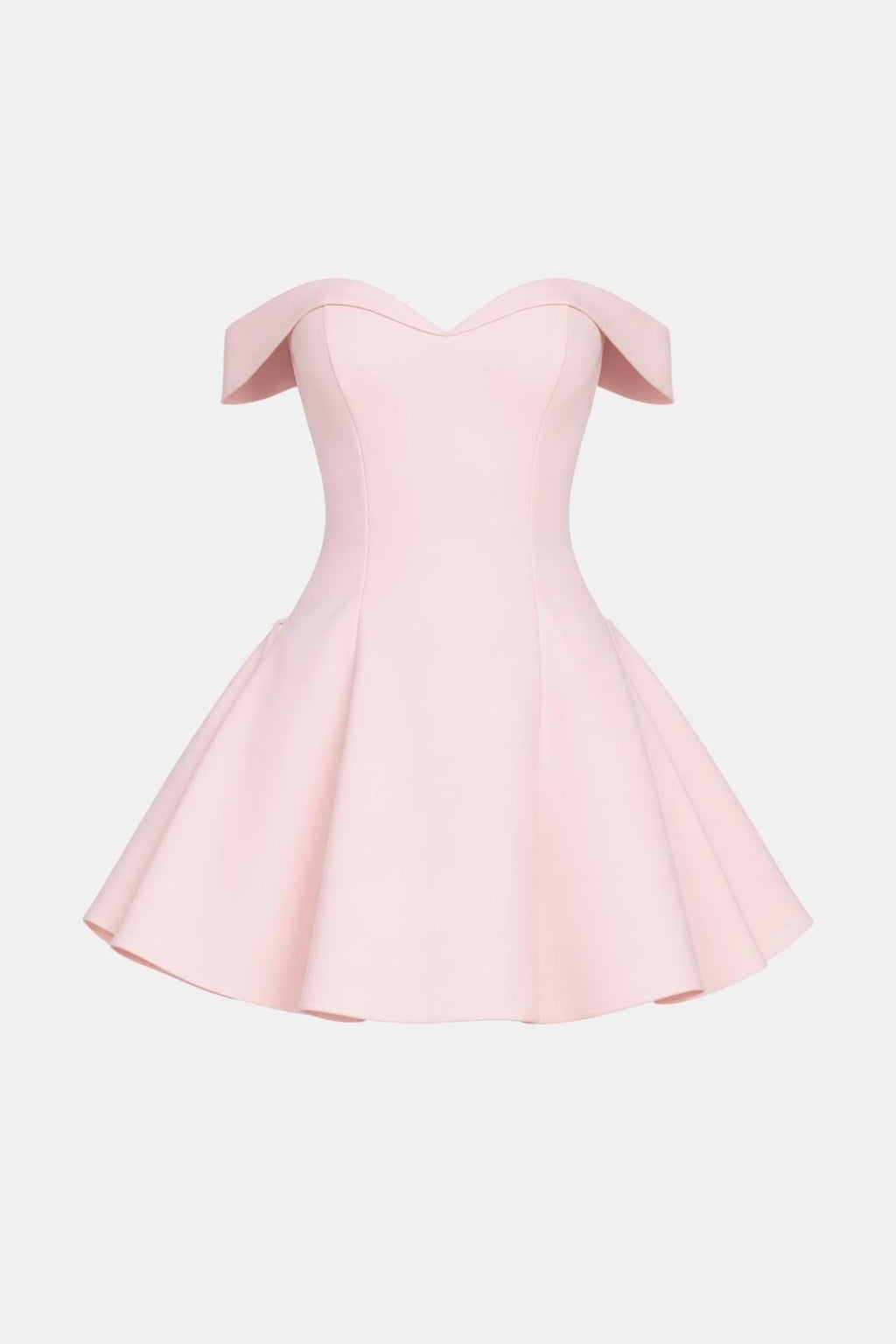 Cocktailkleid Damen Mini mit Schulterfreiem Ausschnitt Sweetheart-Ausschnitt und Ausgestelltem Rockteil