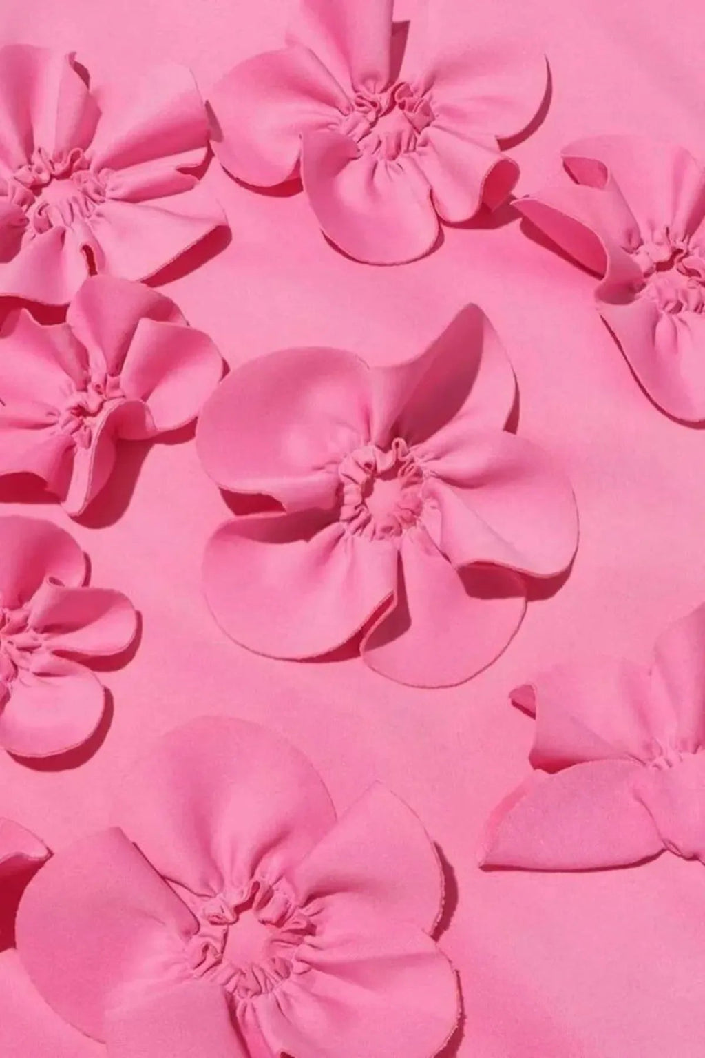 Damen Ärmelloses Maxikleid mit Stehkragen Blumenapplikationen und Nackenschleife
