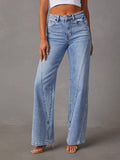 Damen Hose mit hohem Bund und geradem Bein