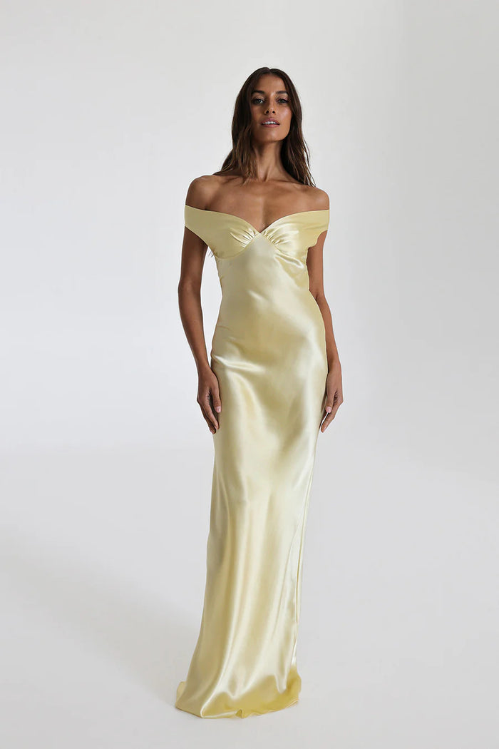 Damen Maxikleid mit Off-Shoulder-Ausschnitt V-Dekolleté und Bodenlanger Länge