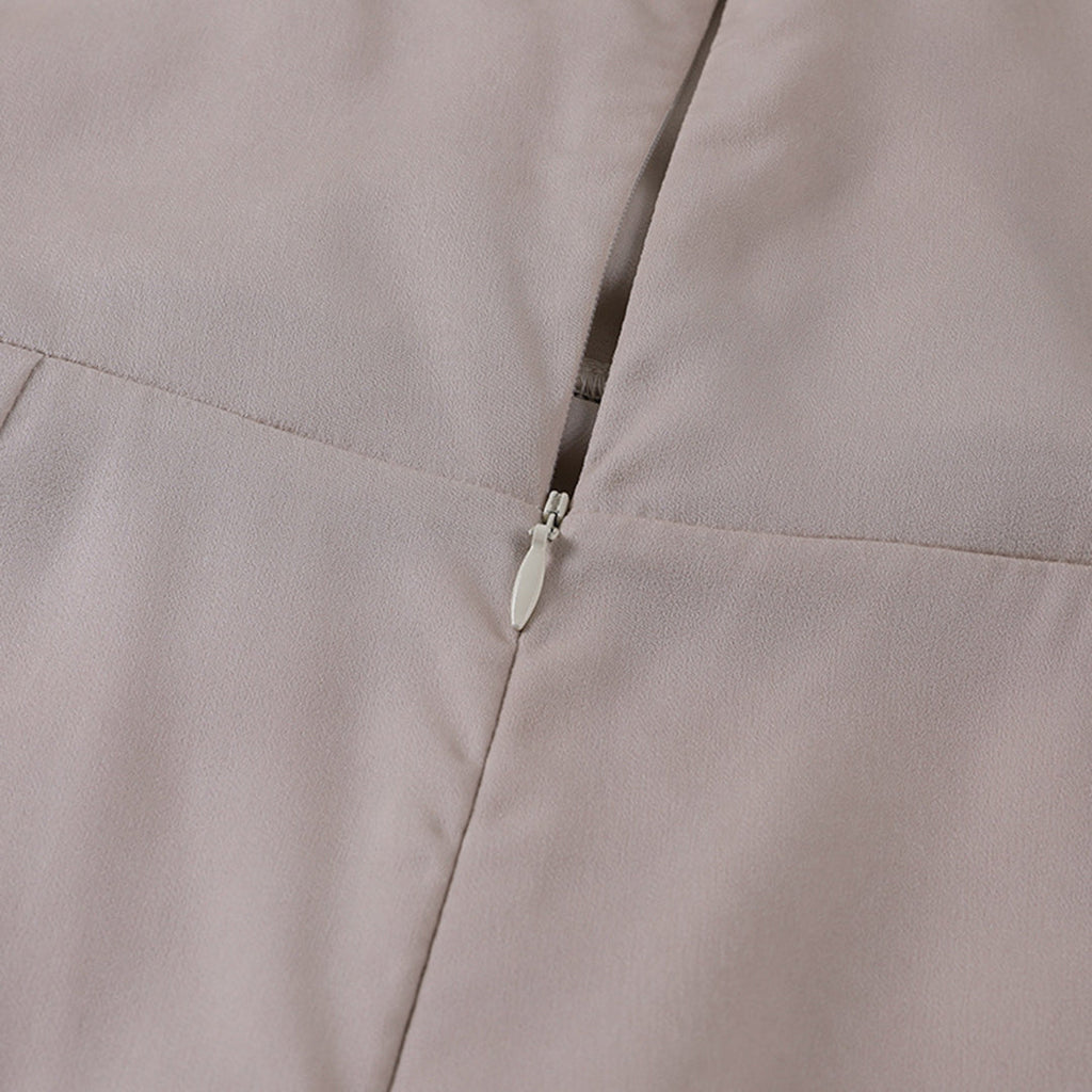 Damen Maxikleid mit Spaghettiträgern drapiertem Ausschnitt und seitlichem Schlitz