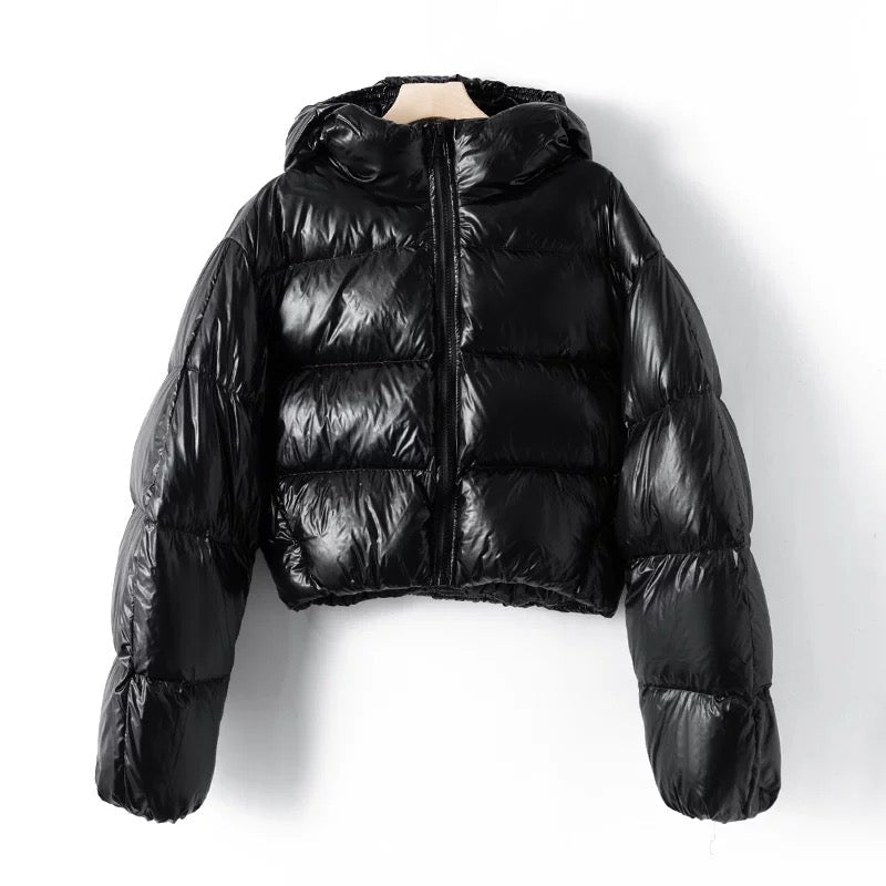Finessé Shiny Puffer Jacke - Velnoir™