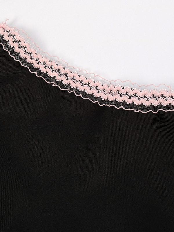 Theresa | Damen Dirndl mit Schnürung und Blumen Schürze
