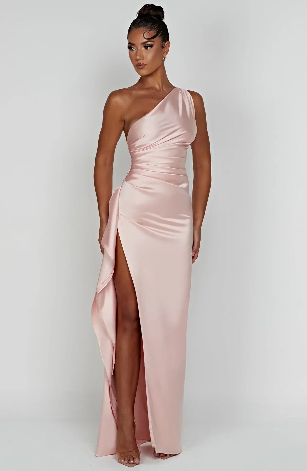 Lysandra | Damen One-Shoulder Abendkleid mit Schlitz