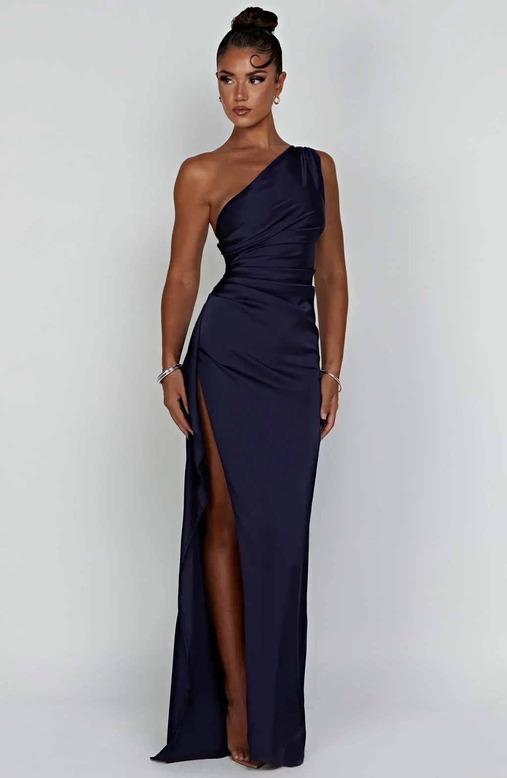 Lysandra | Damen One-Shoulder Abendkleid mit Schlitz