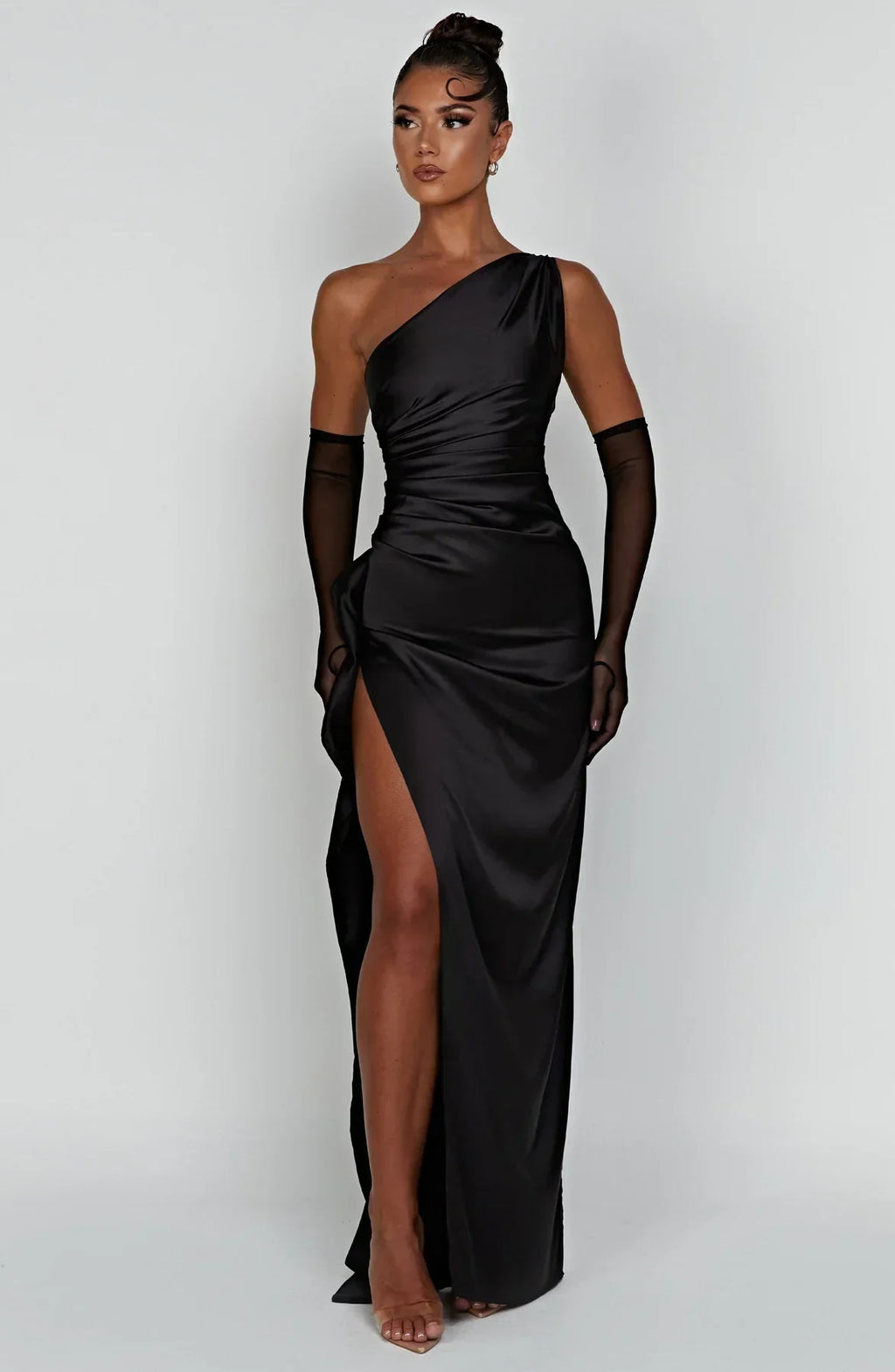 Lysandra | Damen One-Shoulder Abendkleid mit Schlitz