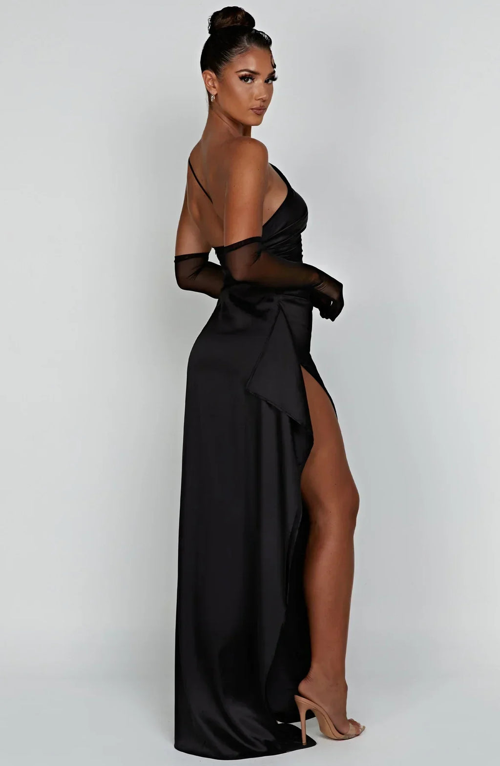 Lysandra | Damen One-Shoulder Abendkleid mit Schlitz