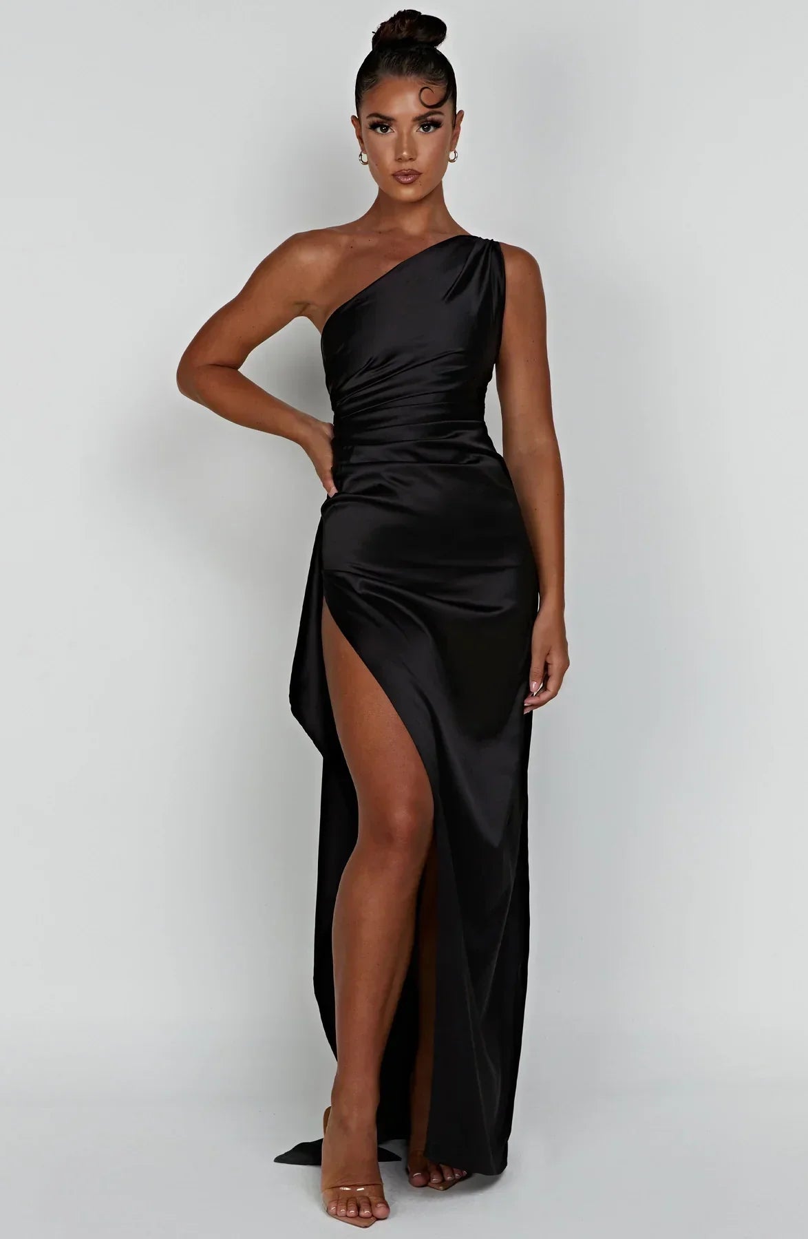 Lysandra | Damen One-Shoulder Abendkleid mit Schlitz