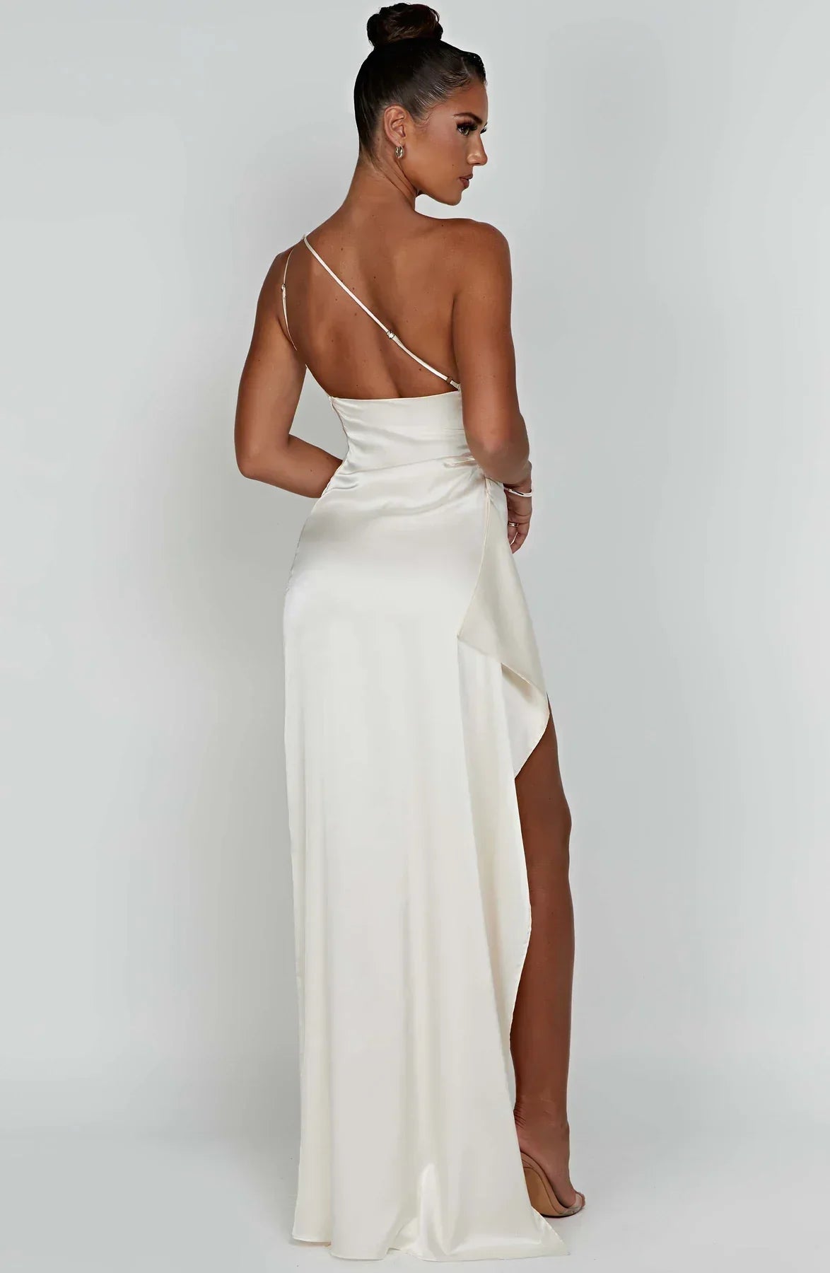 Lysandra | Damen One-Shoulder Abendkleid mit Schlitz