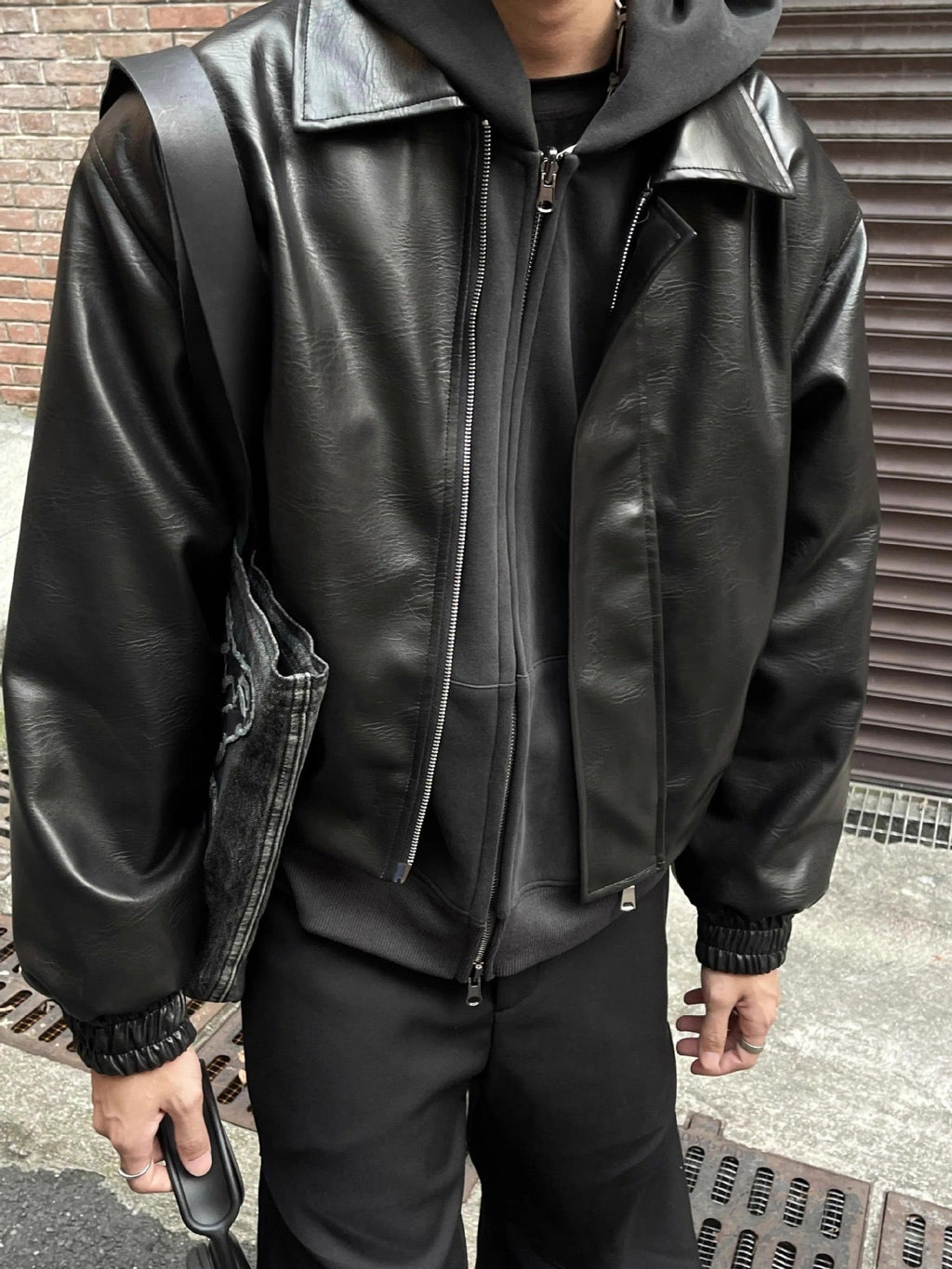 Nesuré Patax Leder Bomberjacke - Velnoir™
