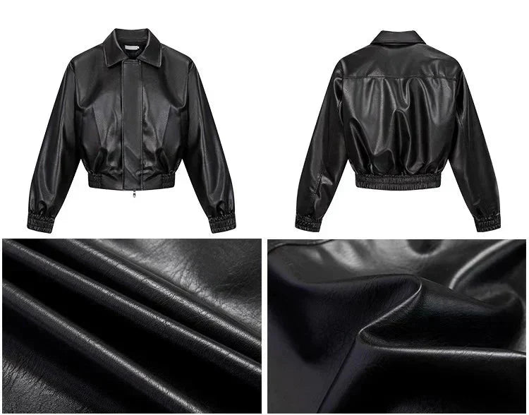 Nesuré Patax Leder Bomberjacke - Velnoir™