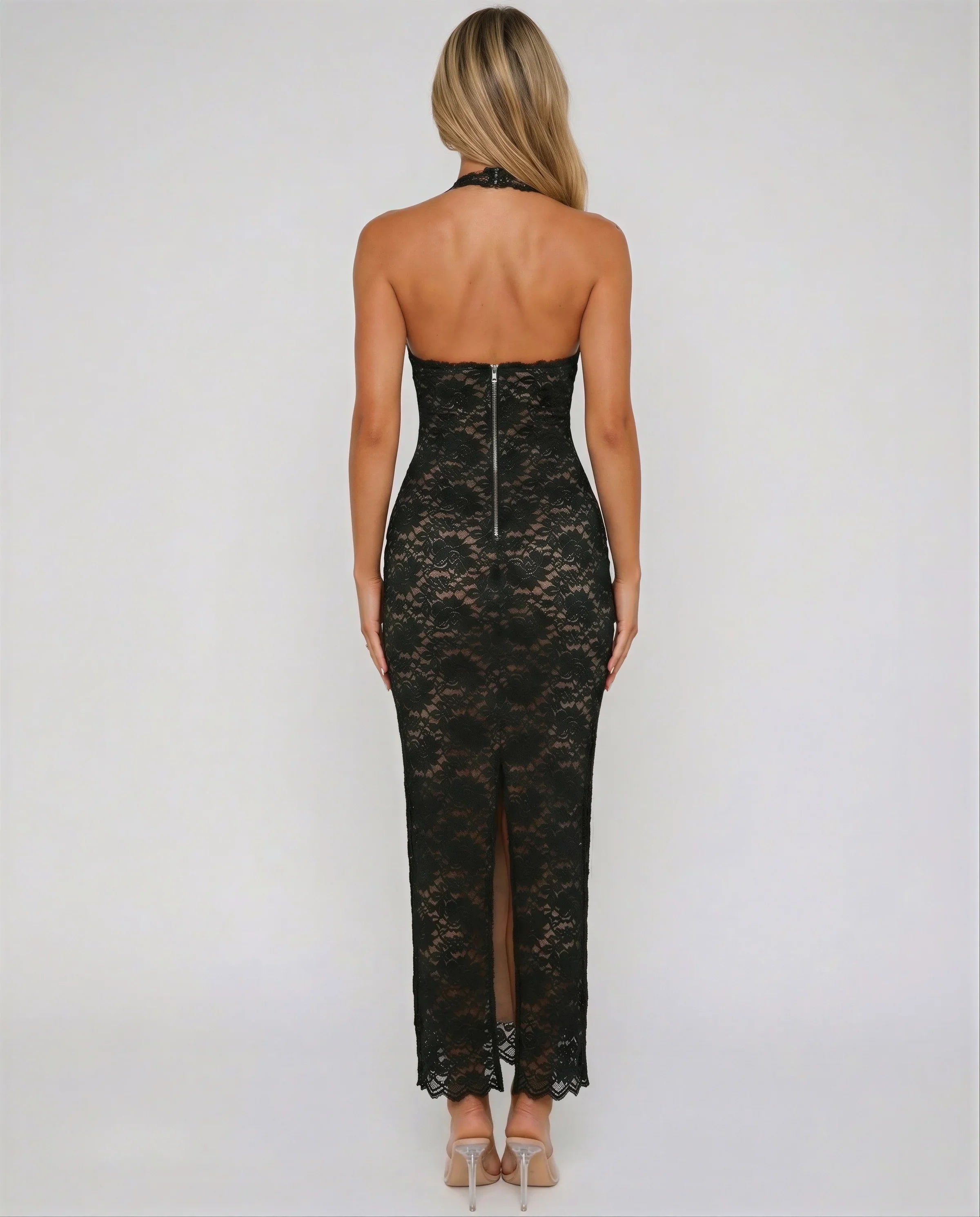 Aveline | Damen Minikleid mit Plissee – Waldgrün