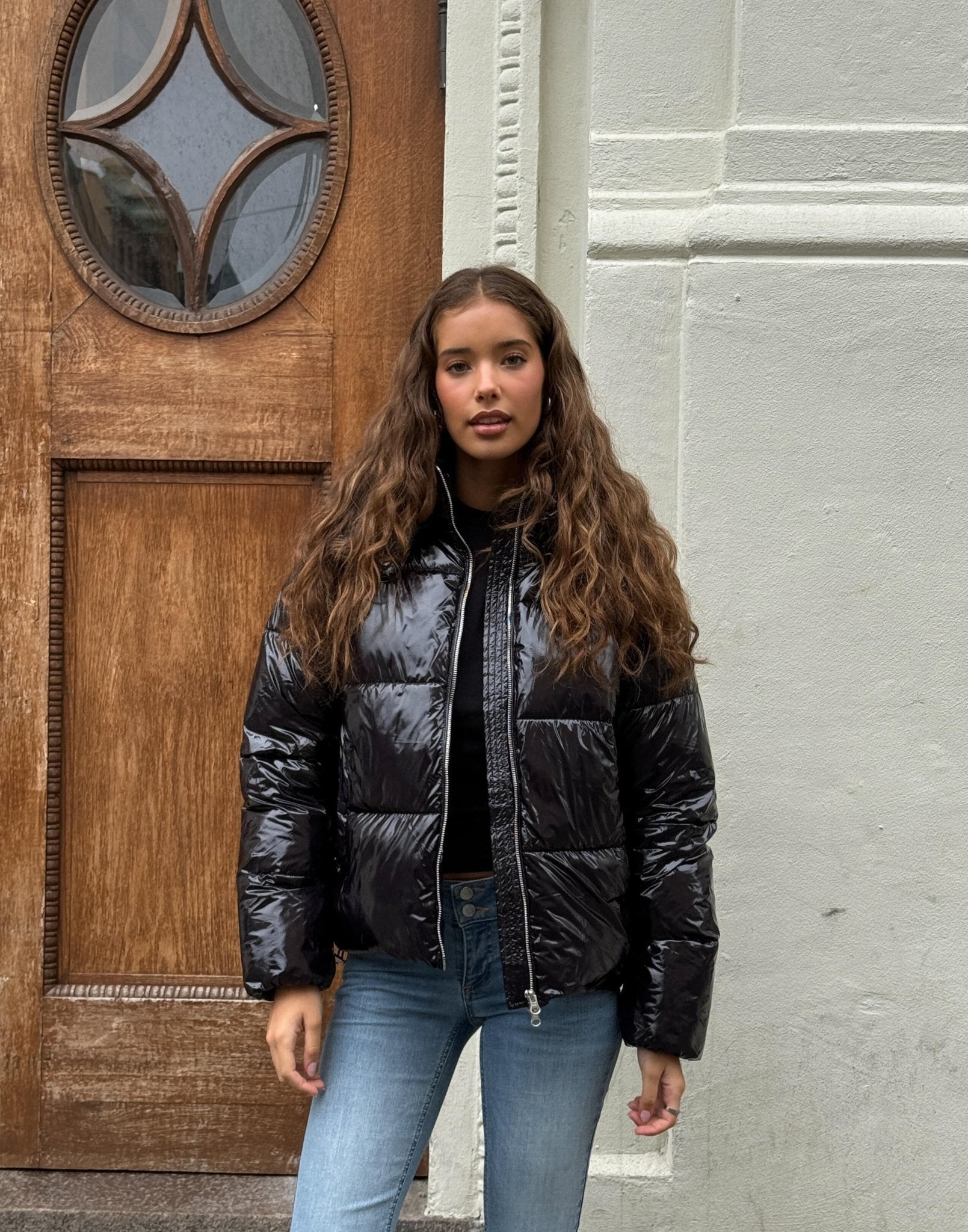 Shiné Bordeaux Puffer Jacke - Velnoir™