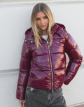 Shiné Bordeaux Puffer Jacke - Velnoir™