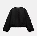 Suvianó Cropped Bomber Jacke - Velnoir™