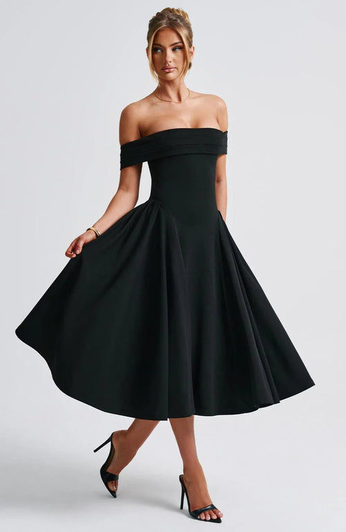 Velnoir™ Amour d'Azur Midi Dress - Velnoir™