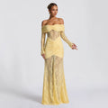 Velnoir™ Lunelle Dorée Maxi Dress - Velnoir™