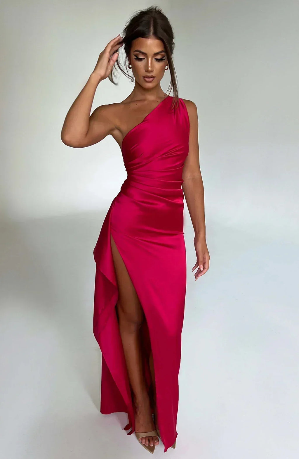 Violetta | Damen One Shoulder Maxikleid