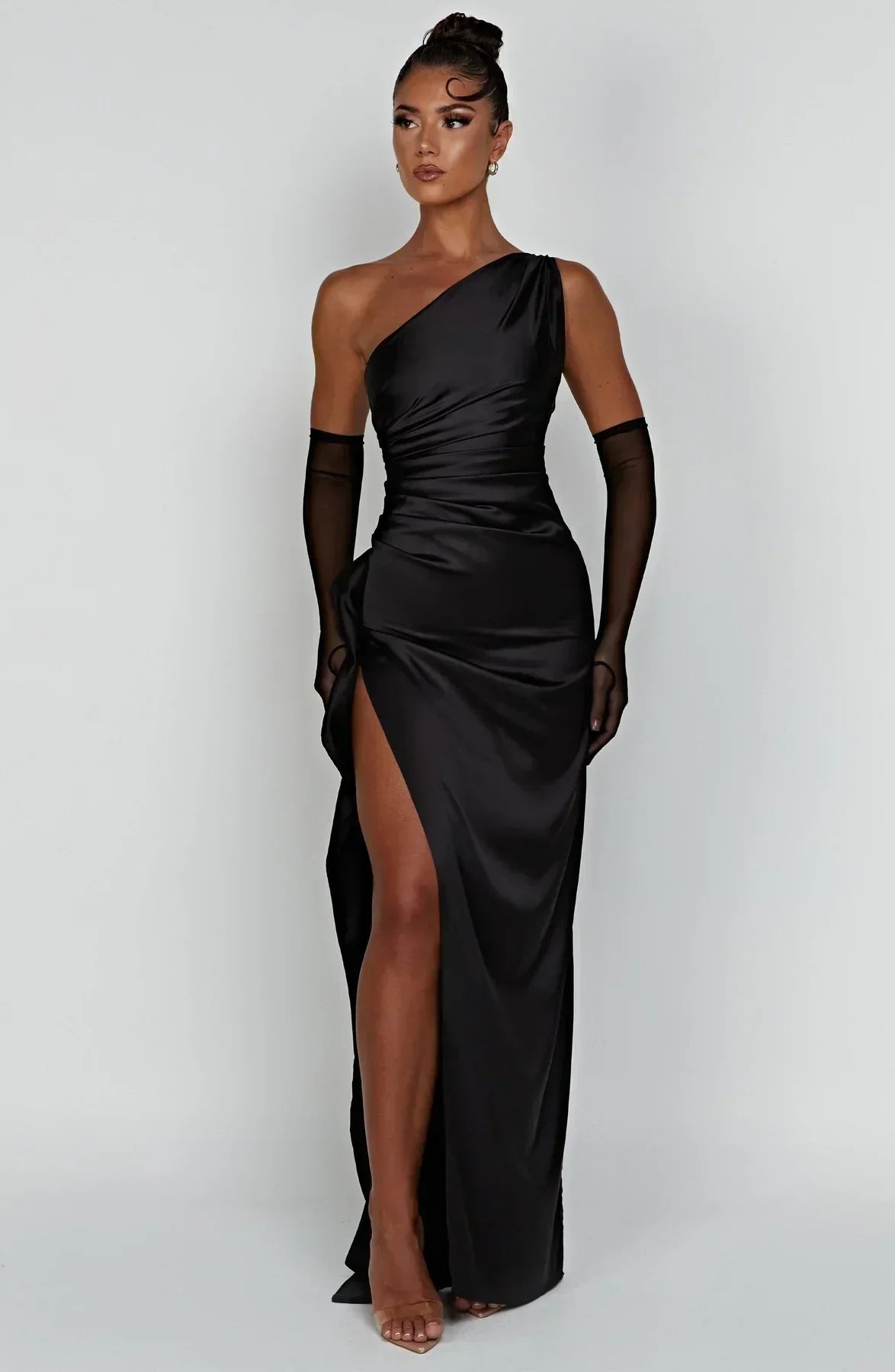 Violetta | Damen One Shoulder Maxikleid
