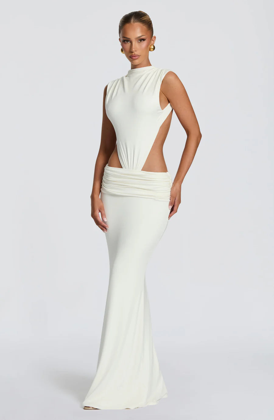 Laviana - Weißes Maxikleid