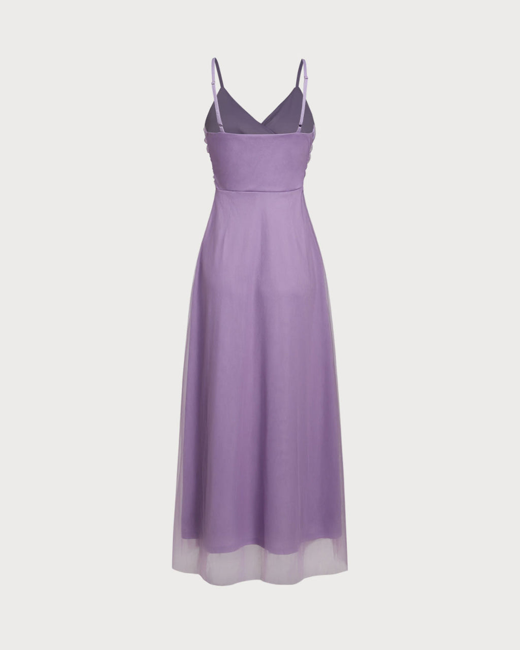 Nola | Damen Mesh-Maxikleid – Violett