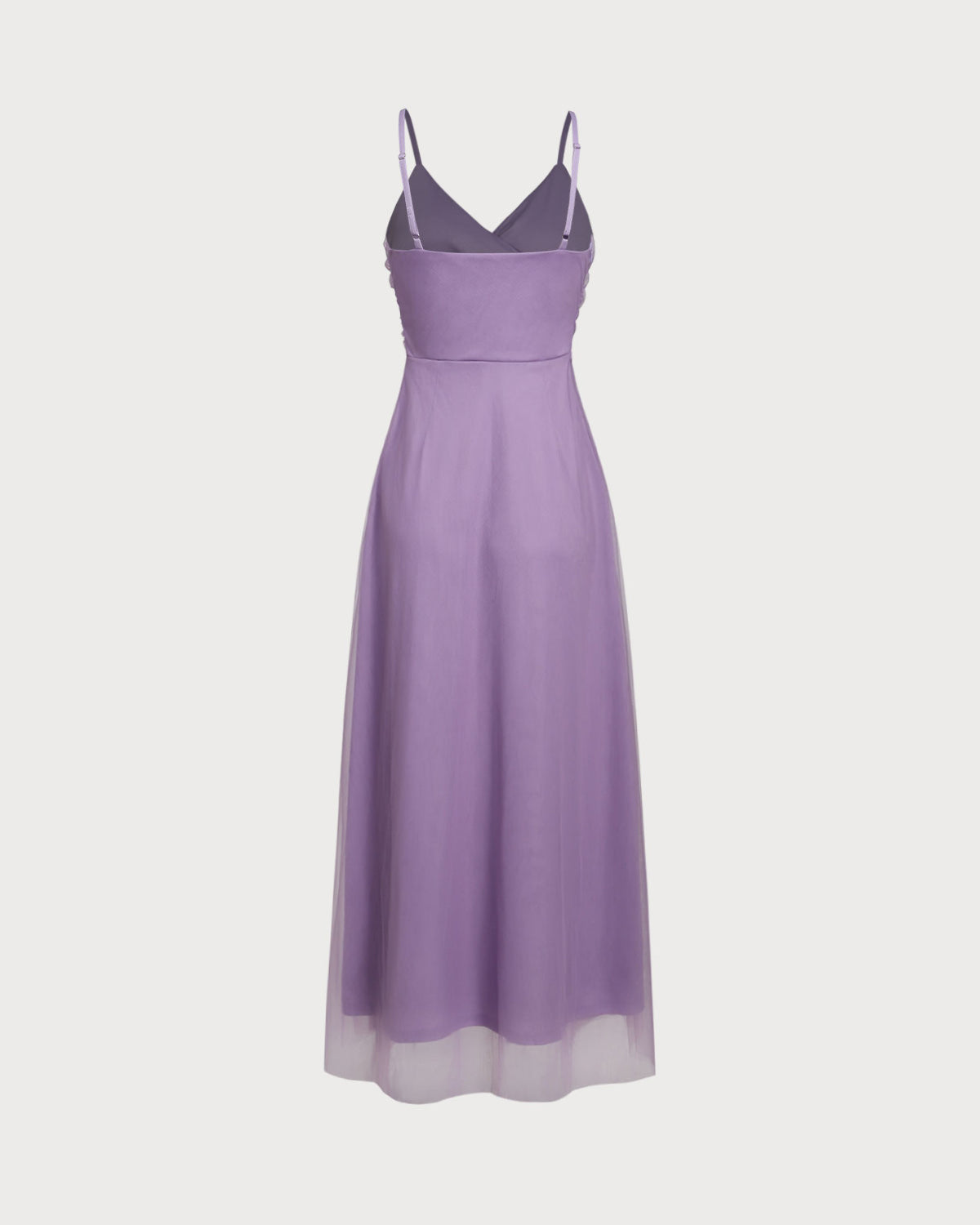 Nola | Damen Mesh-Maxikleid – Violett