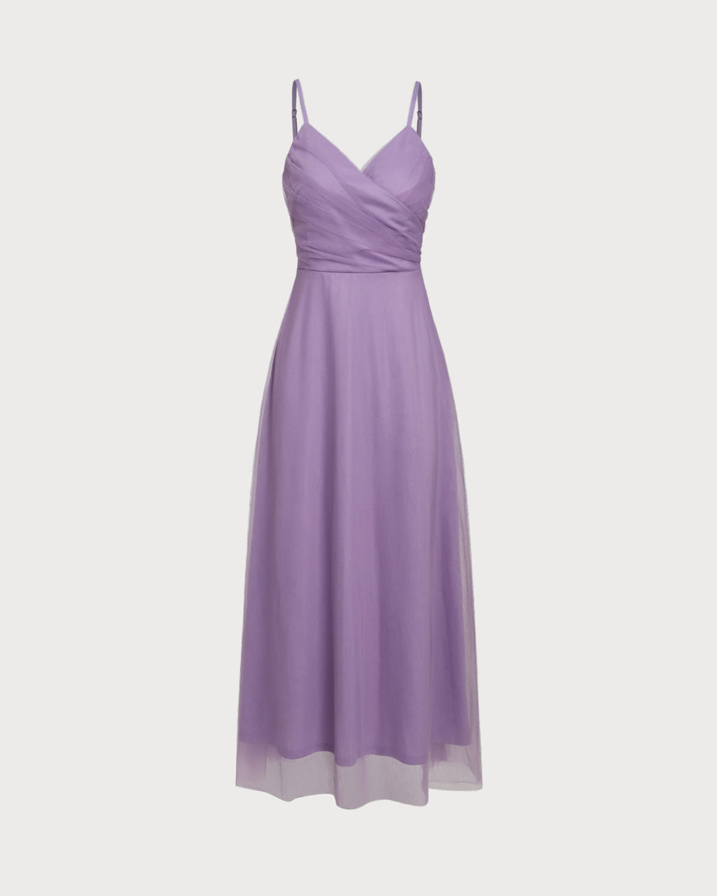 Nola | Damen Mesh-Maxikleid – Violett