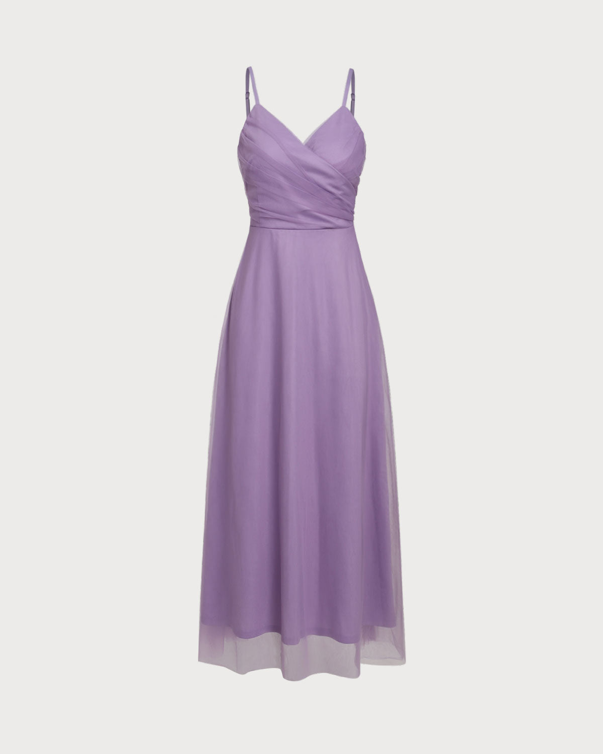 Nola | Damen Mesh-Maxikleid – Violett