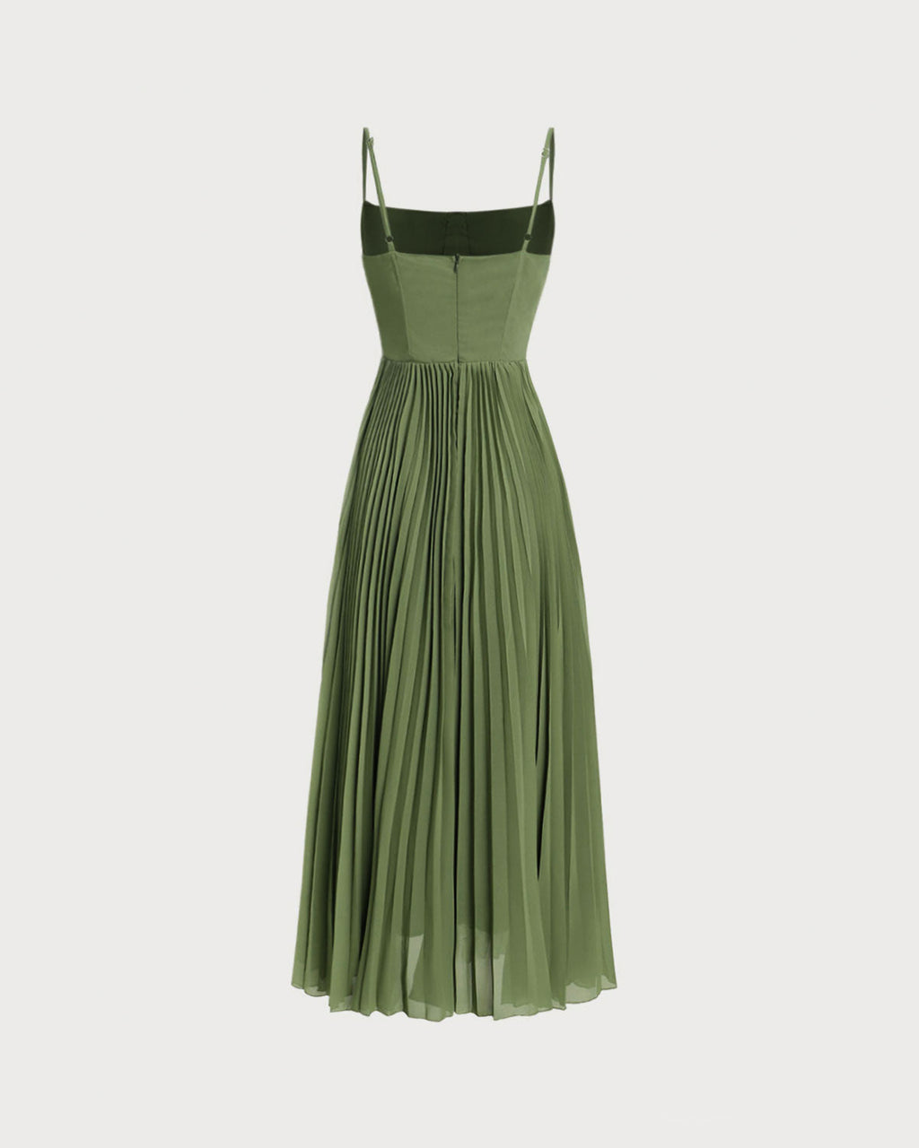 Fabienne | Damen Maxikleid mit Herz-Ausschnitt – Grün