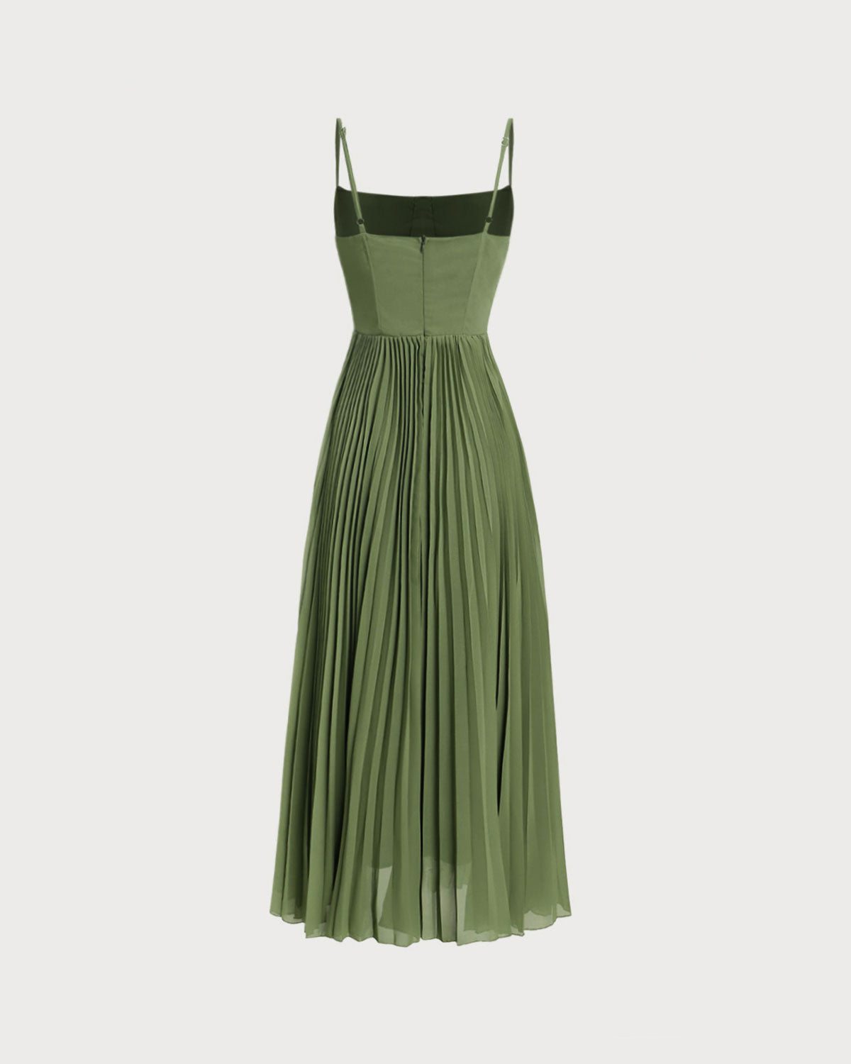 Fabienne | Damen Maxikleid mit Herz-Ausschnitt – Grün