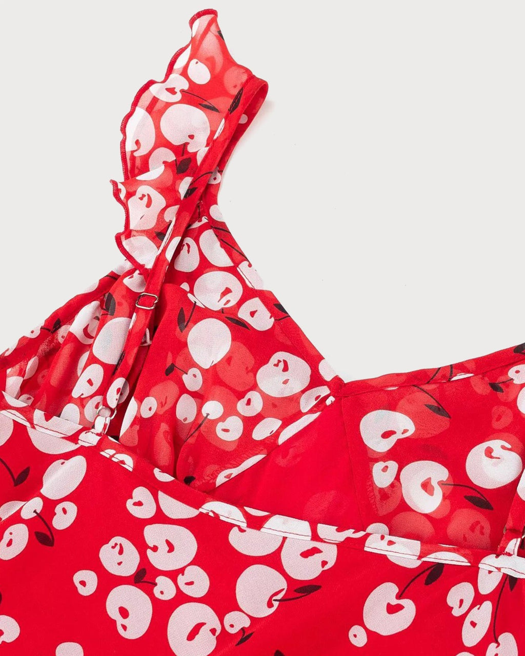 Alina | Damen Floral-Maxikleid – Rot
