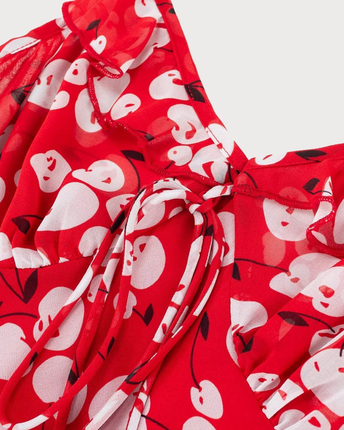Alina | Damen Floral-Maxikleid – Rot
