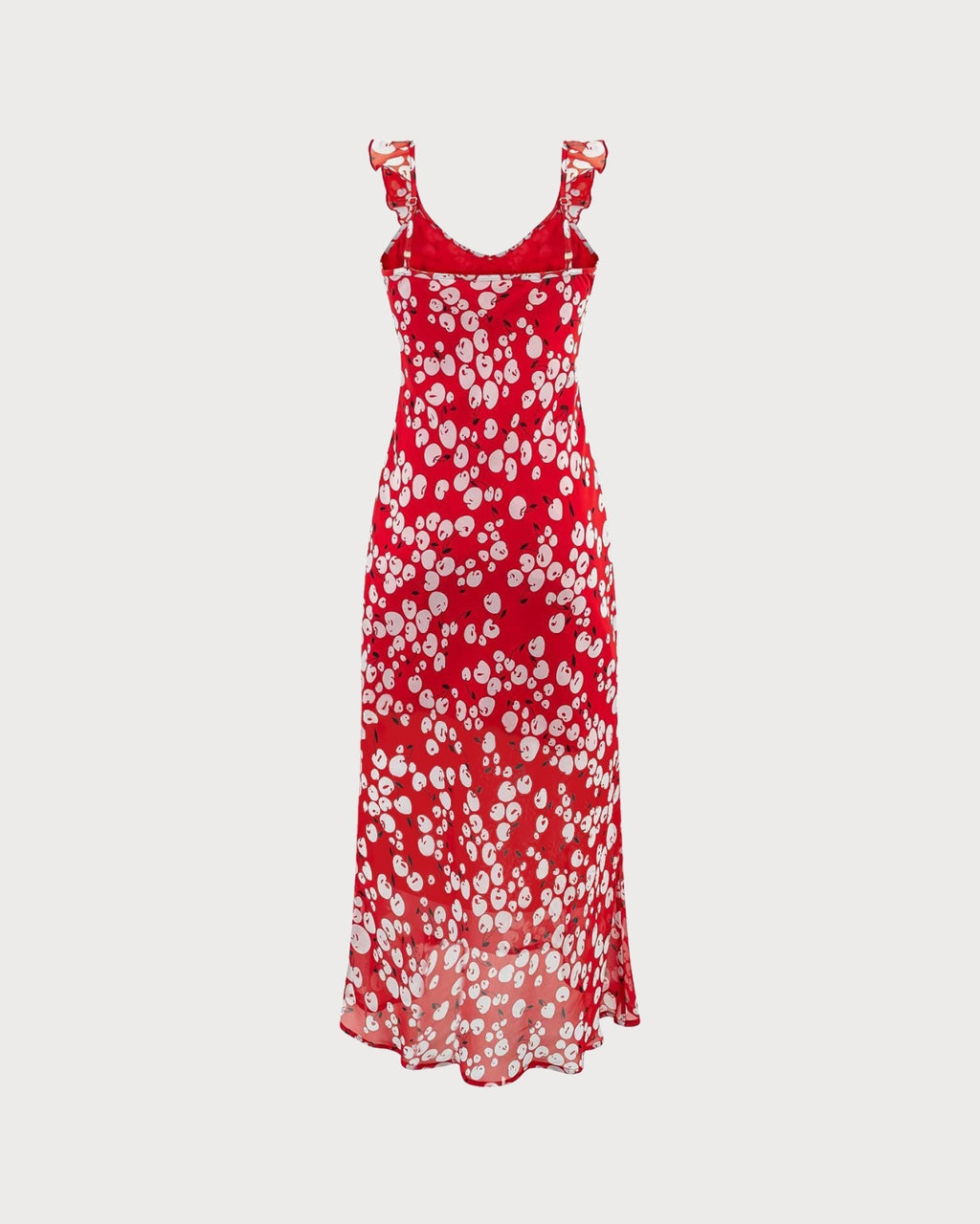 Alina | Damen Floral-Maxikleid – Rot