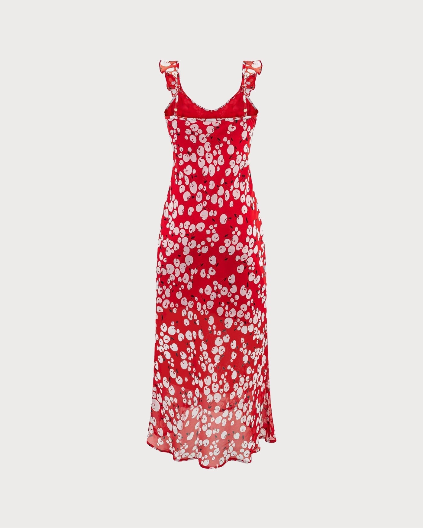 Alina | Damen Floral-Maxikleid – Rot