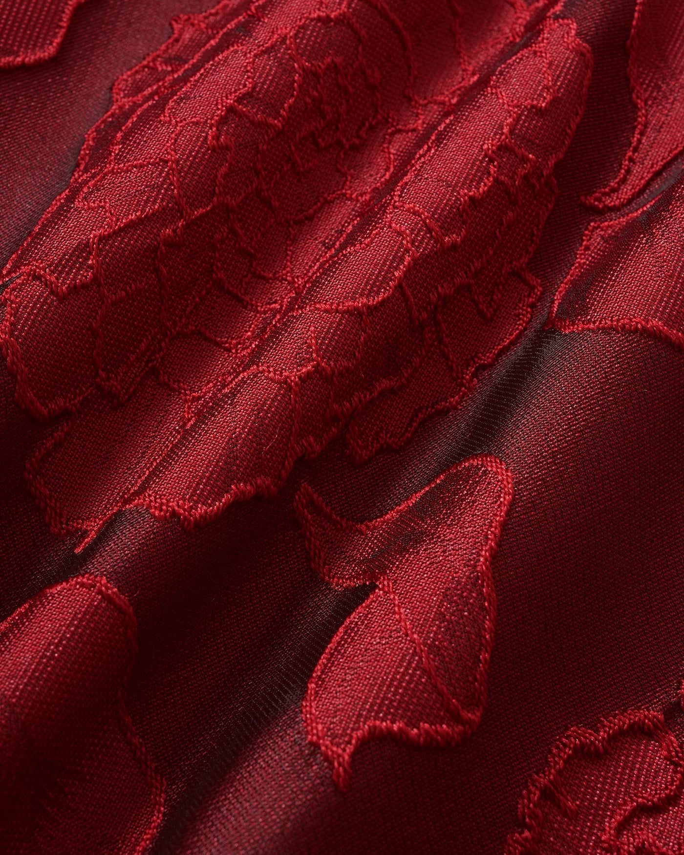 Dalia | Damen Jacquard-Maxikleid – Rot