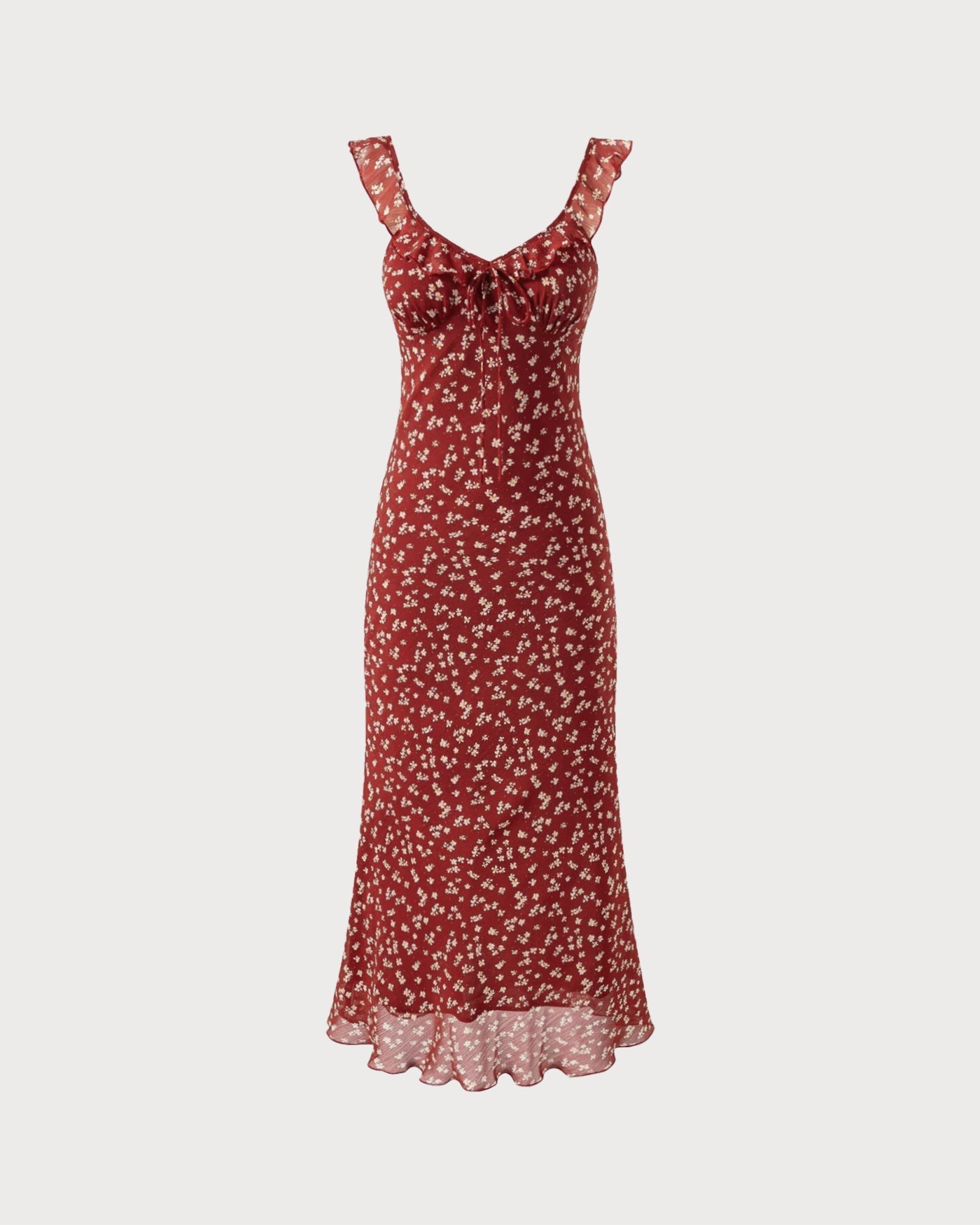 Siena | Damen Floral-Maxikleid – Rot