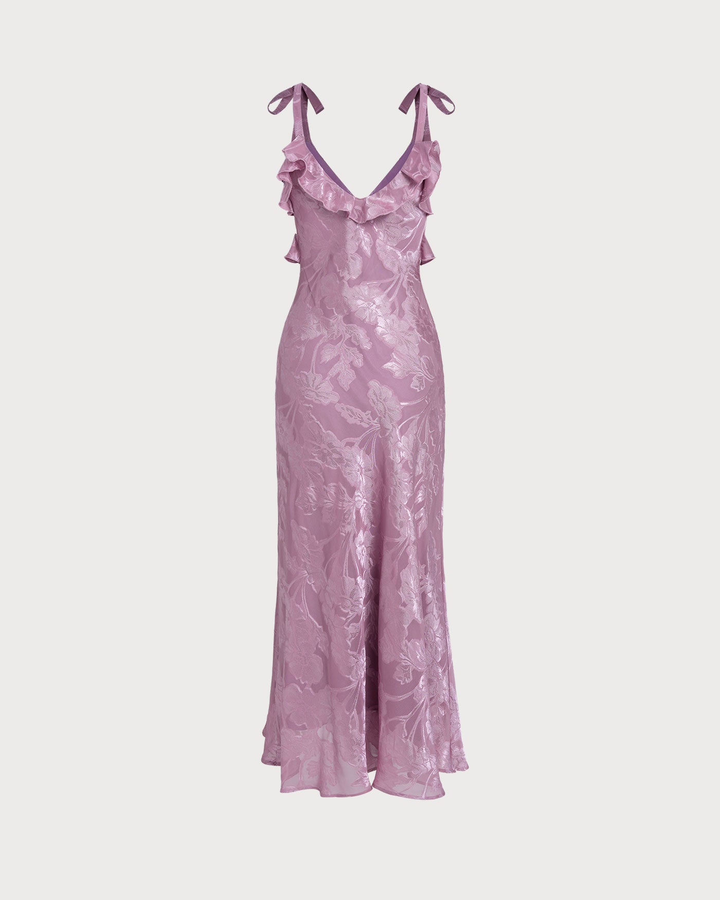 Willow | Damen Jacquard-Maxikleid – Violett
