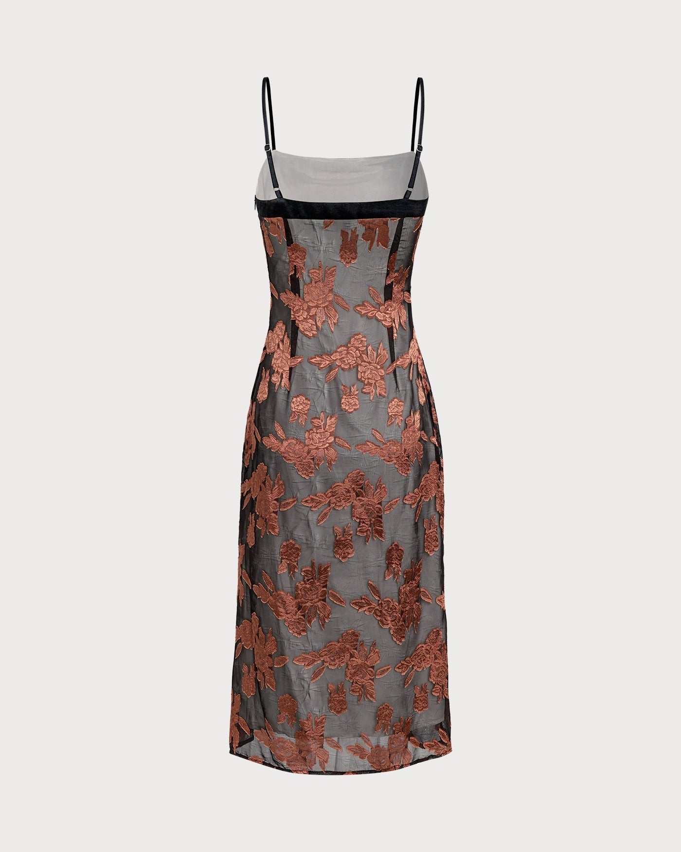 Mila | Damen Floral-Midikleid – Karamell